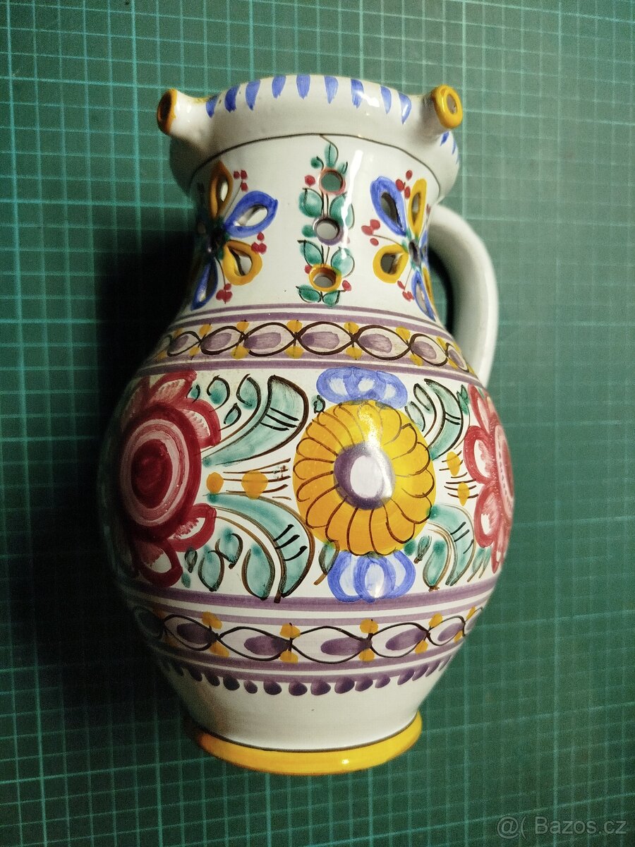 Fajánsový džbán šalebný - žertovní - 2