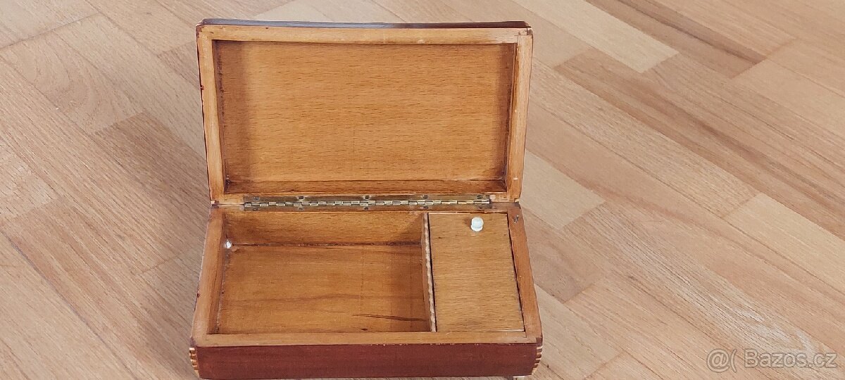 Intarzovana hrací skříňka plně funkční strojek - 2