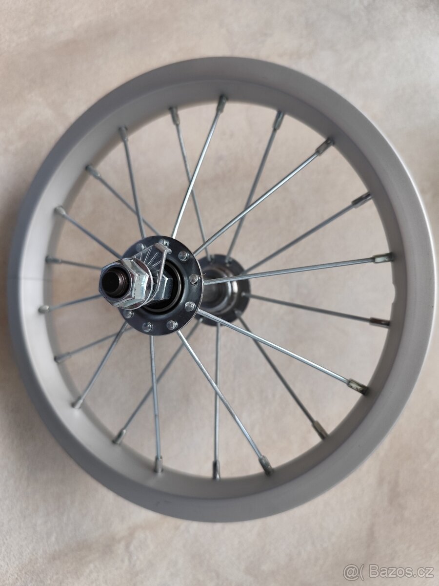 12" ALU ráfek s výpletem a nábojem na dětské kolo, kočárek - 2