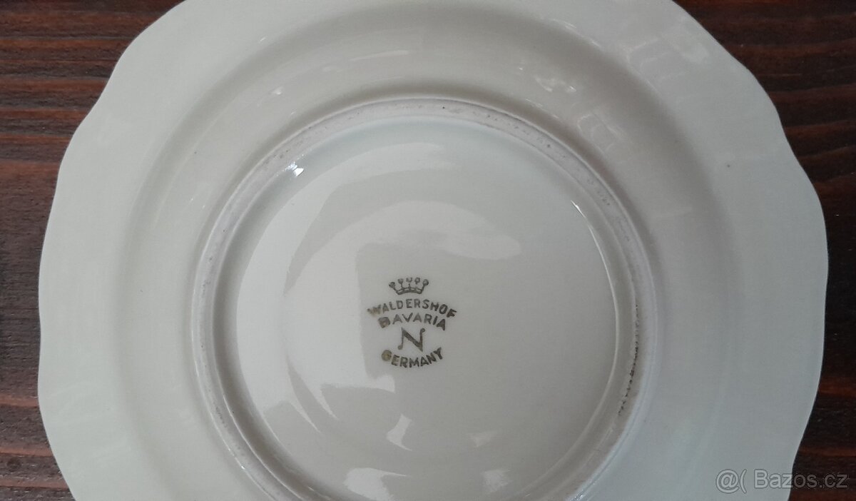 Waldershof Porcelánový Popelník 1852 - 2