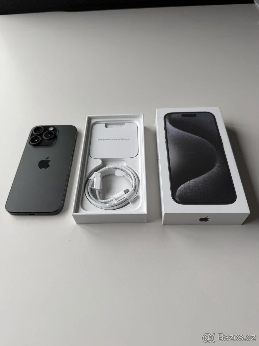 Prodám iPhone 15 Pro 256GB černý - 2