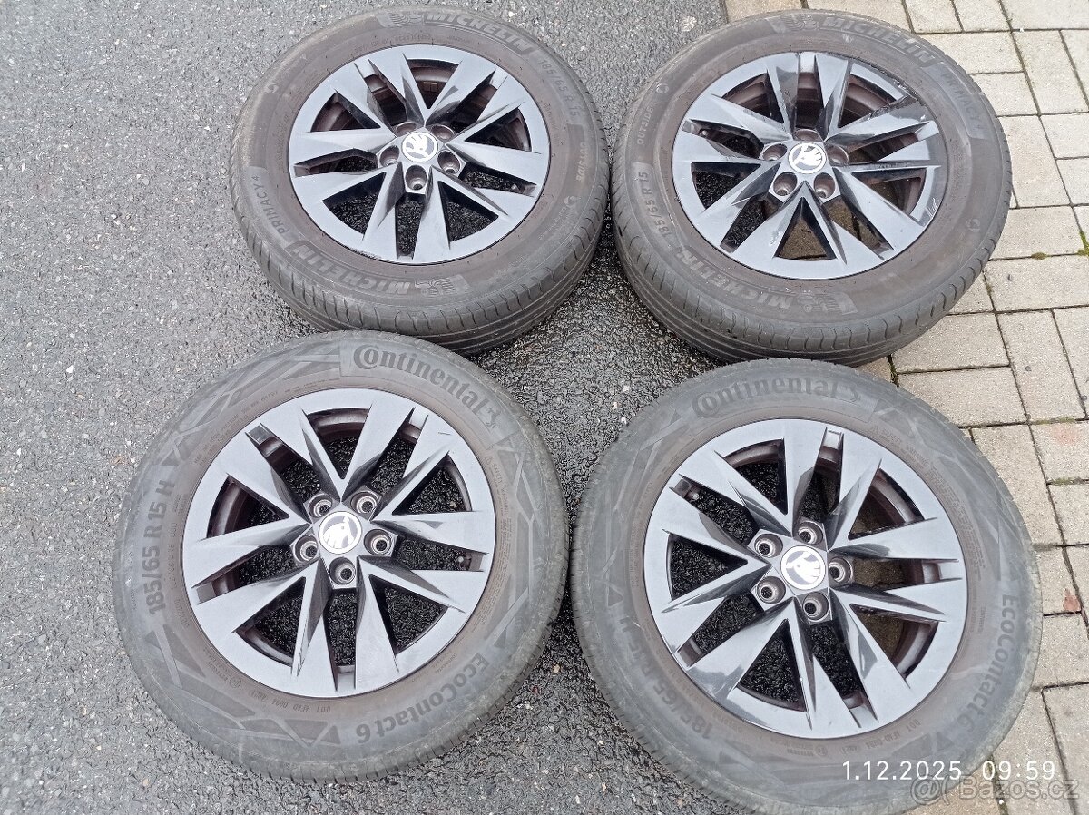 letní al kola 15" ROTARE ORIGINAL SKODA FABIA IV Schwarz - 2