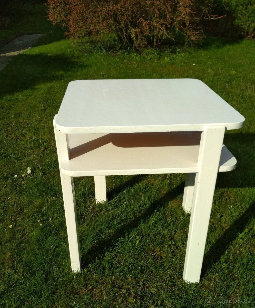 Dřevěný stolek 61x61 cm - ART DECO - 2