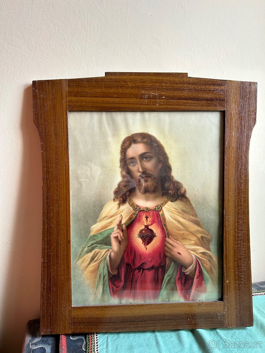 svaté obrazy v dřevěném rámu - 2