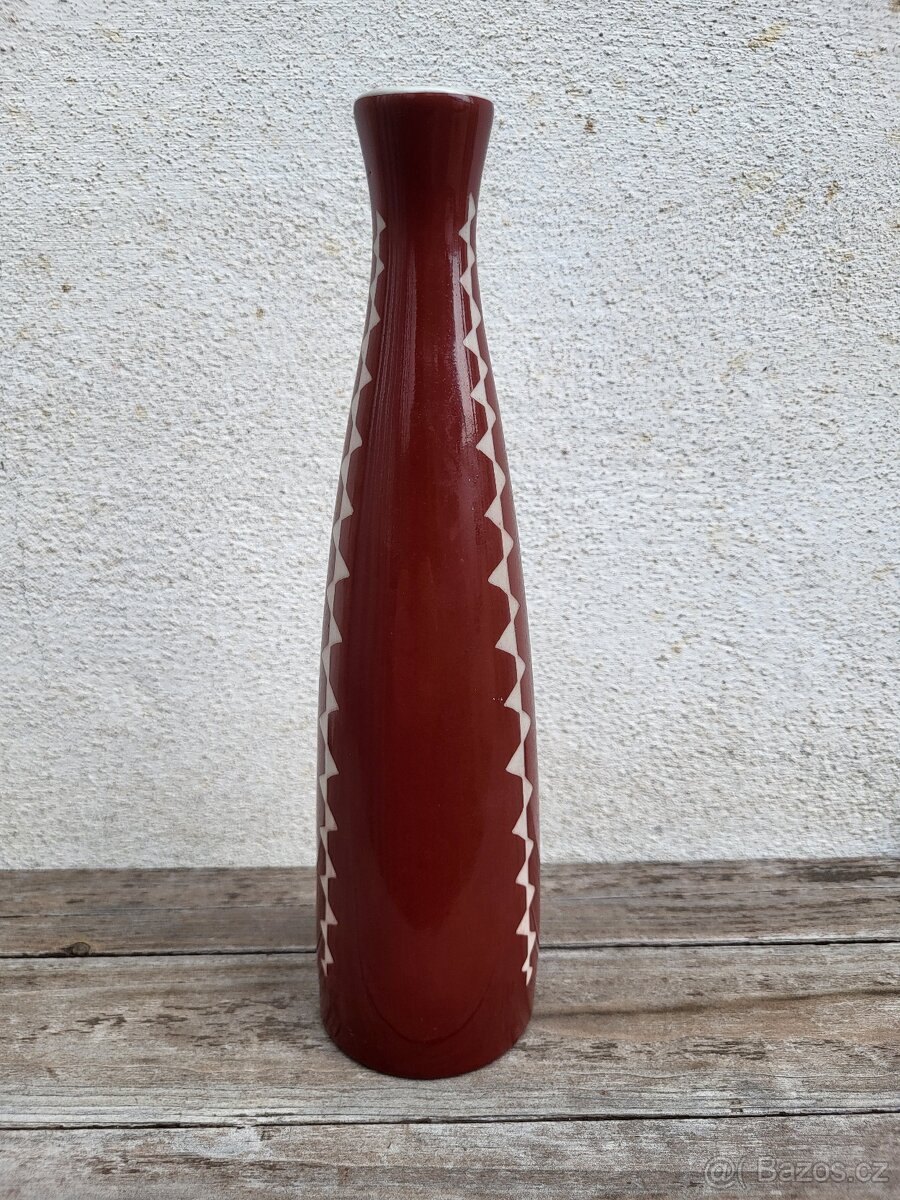 Retro glazovaná váza 60.léta - 2
