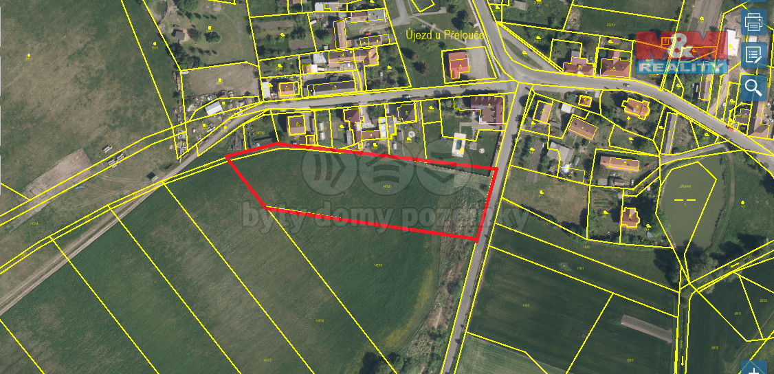 Prodej, pozemek k bydlení a orná půda, Újezd u Přelouče - 2