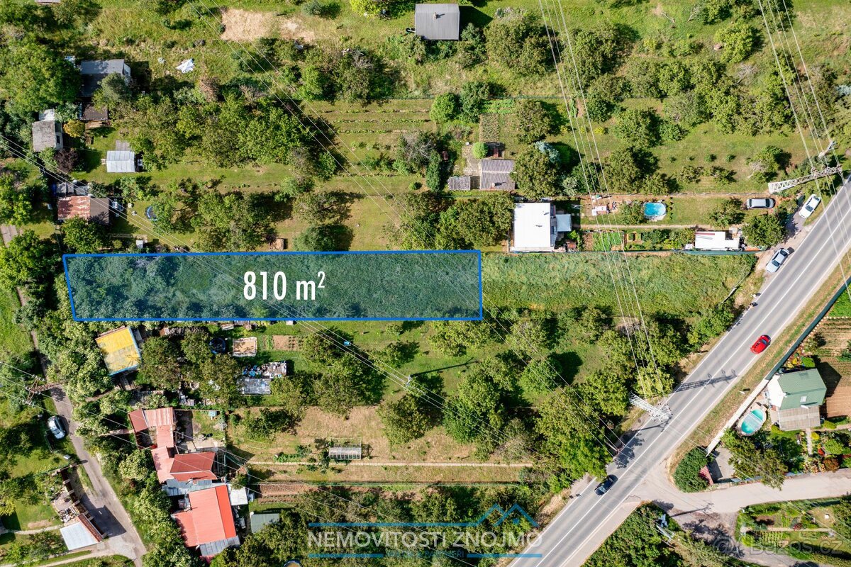Prodej zahrady 810m2 s možností stavby do 50m2, k.ú. Dobšice - 2