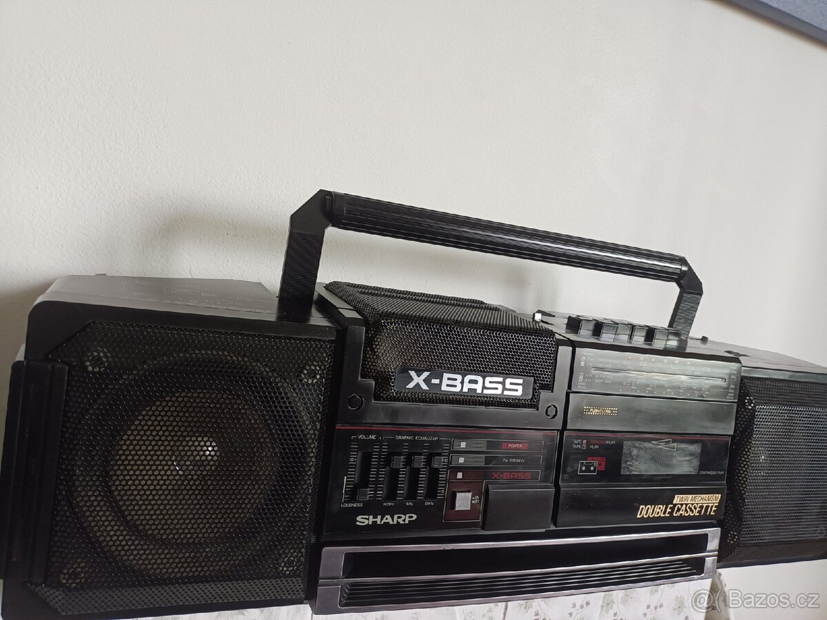 Sharp WQ 354 radiomagnetofon retro 2 kazeťák - 2