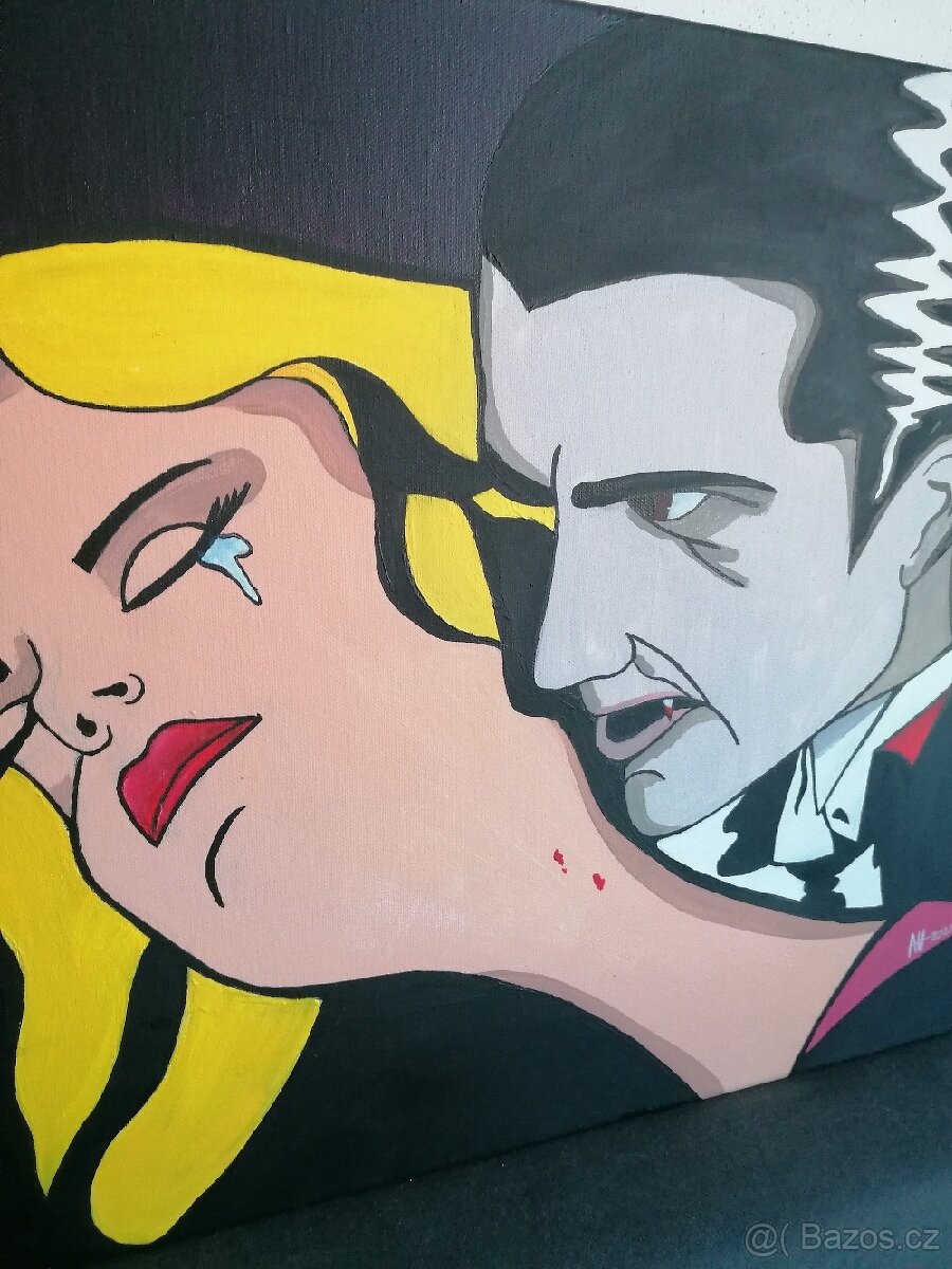 Obraz drakula ručně malovaný - 2