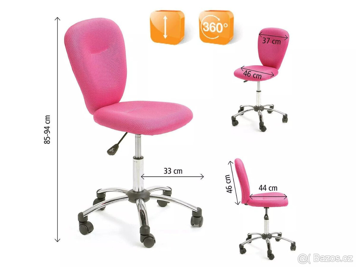 Dětská nastavitelná a otočná židle Luca do 80kg nová - 2