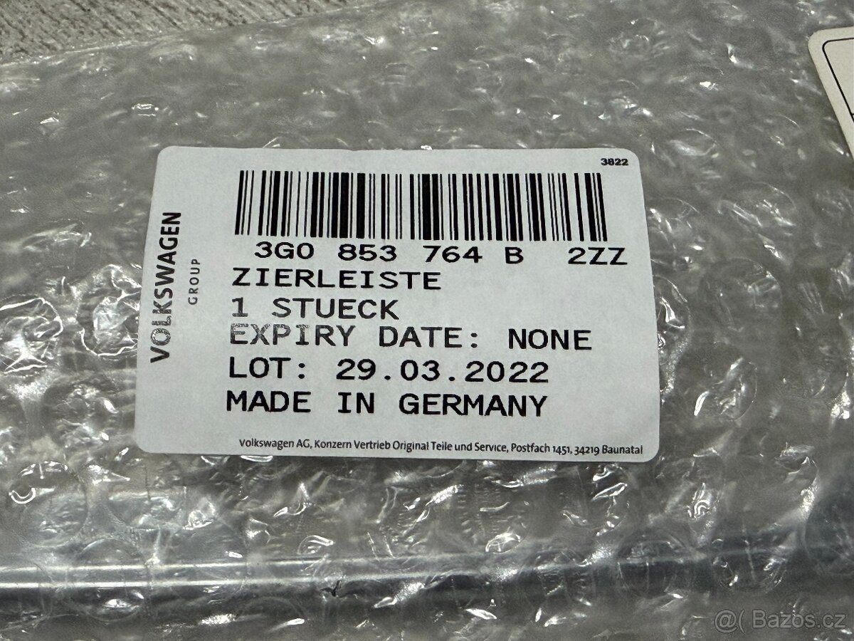 Chromová lišta nárazníku VW Passat R-line - 2