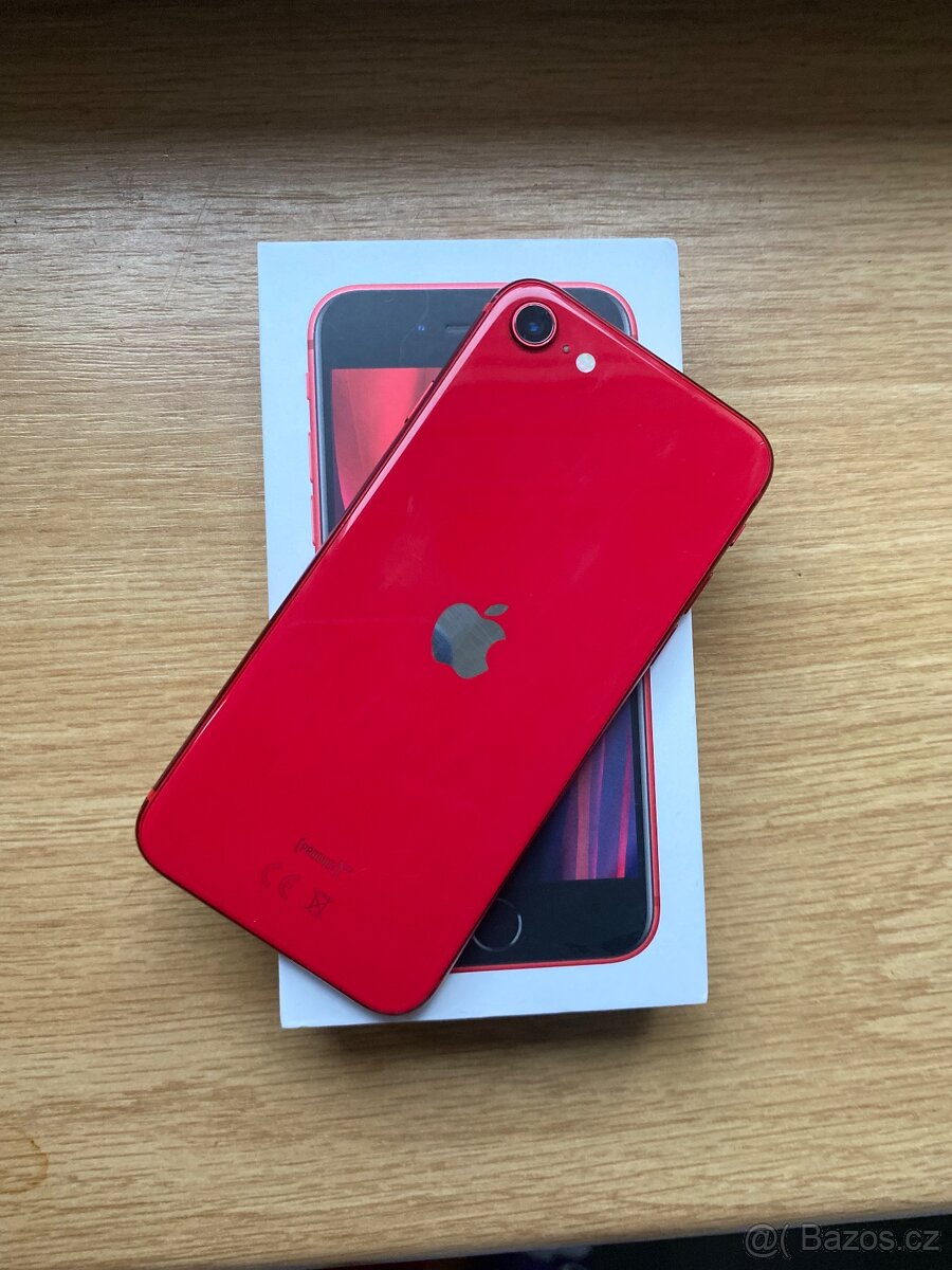 iPhone SE 2020 RED – 64 GB – funkční, ale praskl - 2