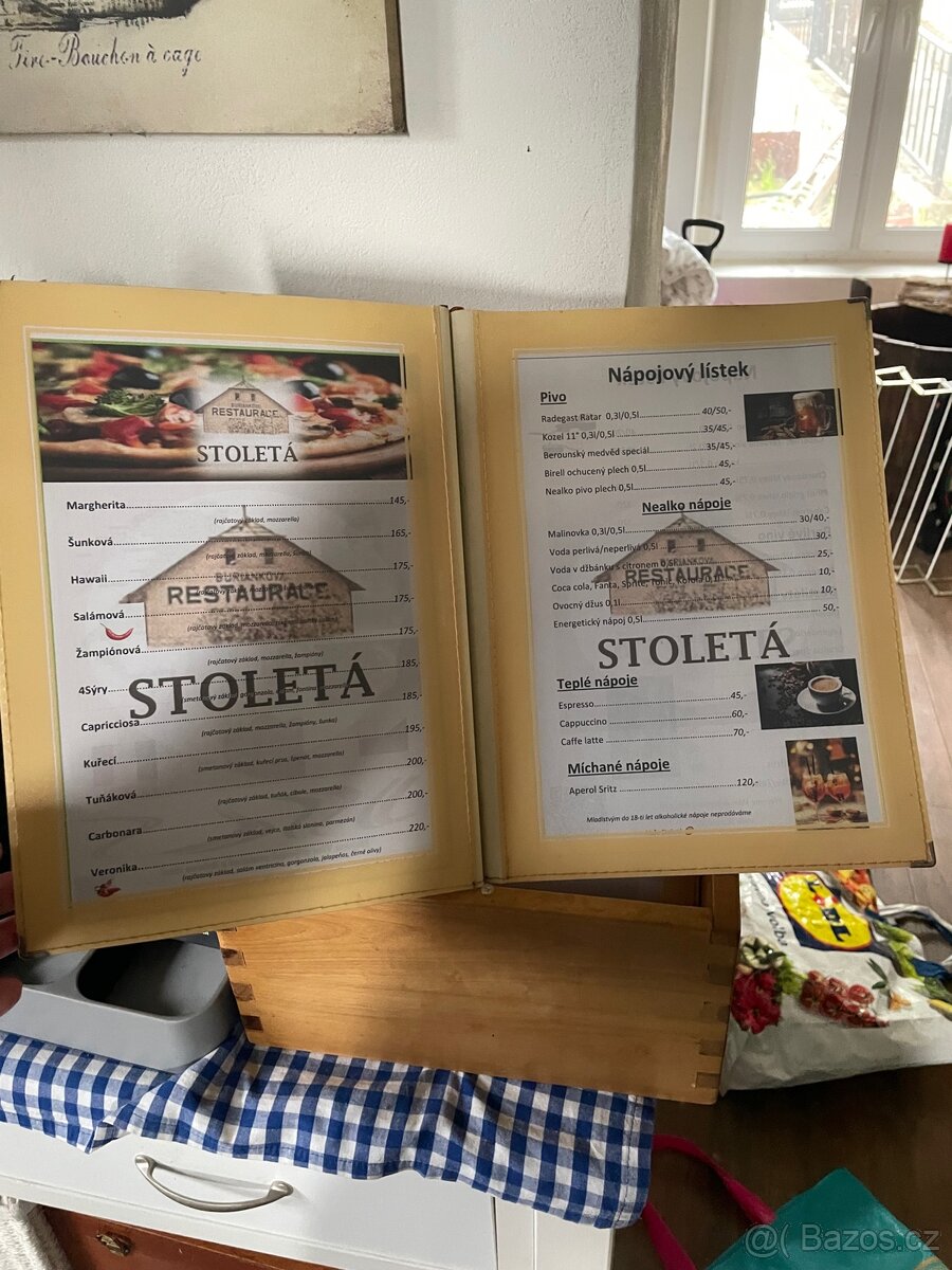 Menu do restaurace s dřevěnou krabicí - 2