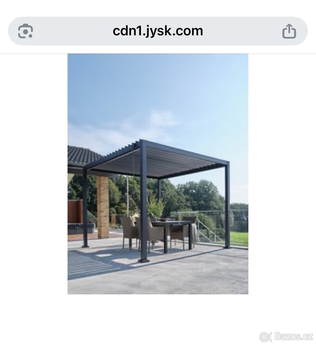 PERGOLA KONGEMOSE Š3×D3×V2,36 M ČERNÁ - 2