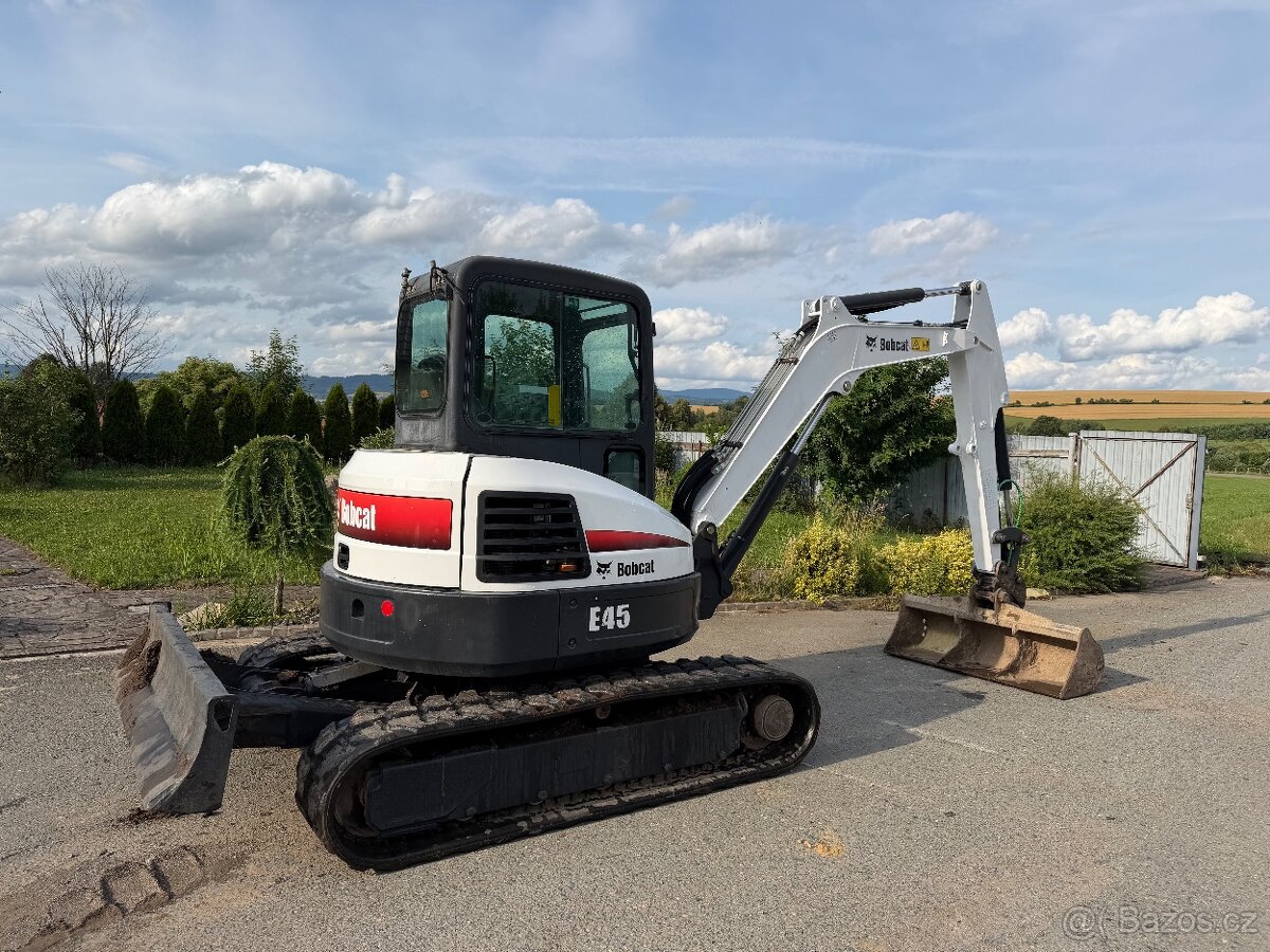 Minibagr Bobcat E45 2018 2xlžíce - 2