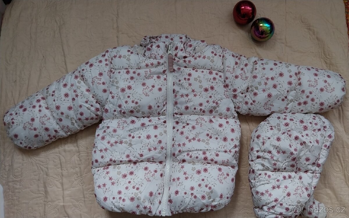 Dívčí zimní bunda H&M, vel. 92 - 2