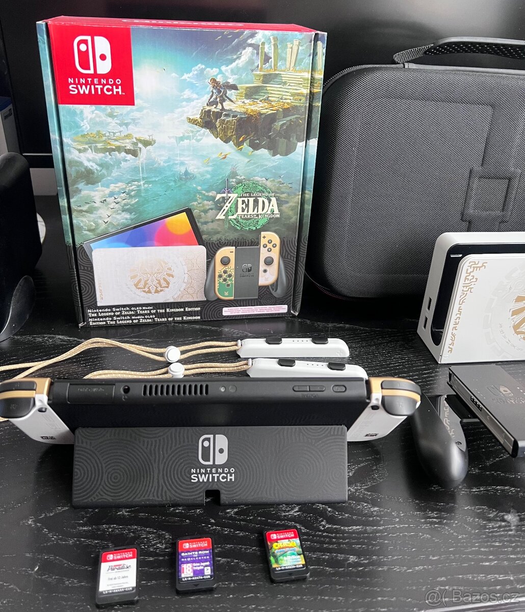 Nintendo Switch OLED Zelda Limited + hry a příslušenství - 2