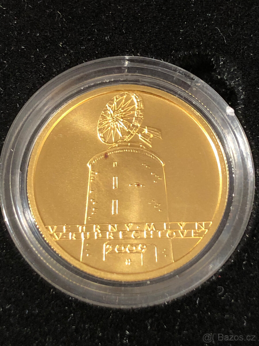 Zlatá mince větrný mlýn v Ruprechtově - BK - 2