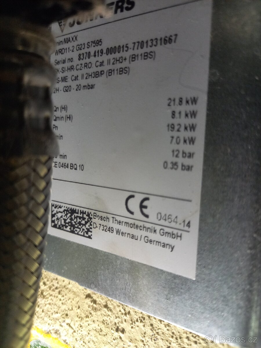 Prodám karma Junkers MiniMAXX WRD 11-2 G 23. - 2