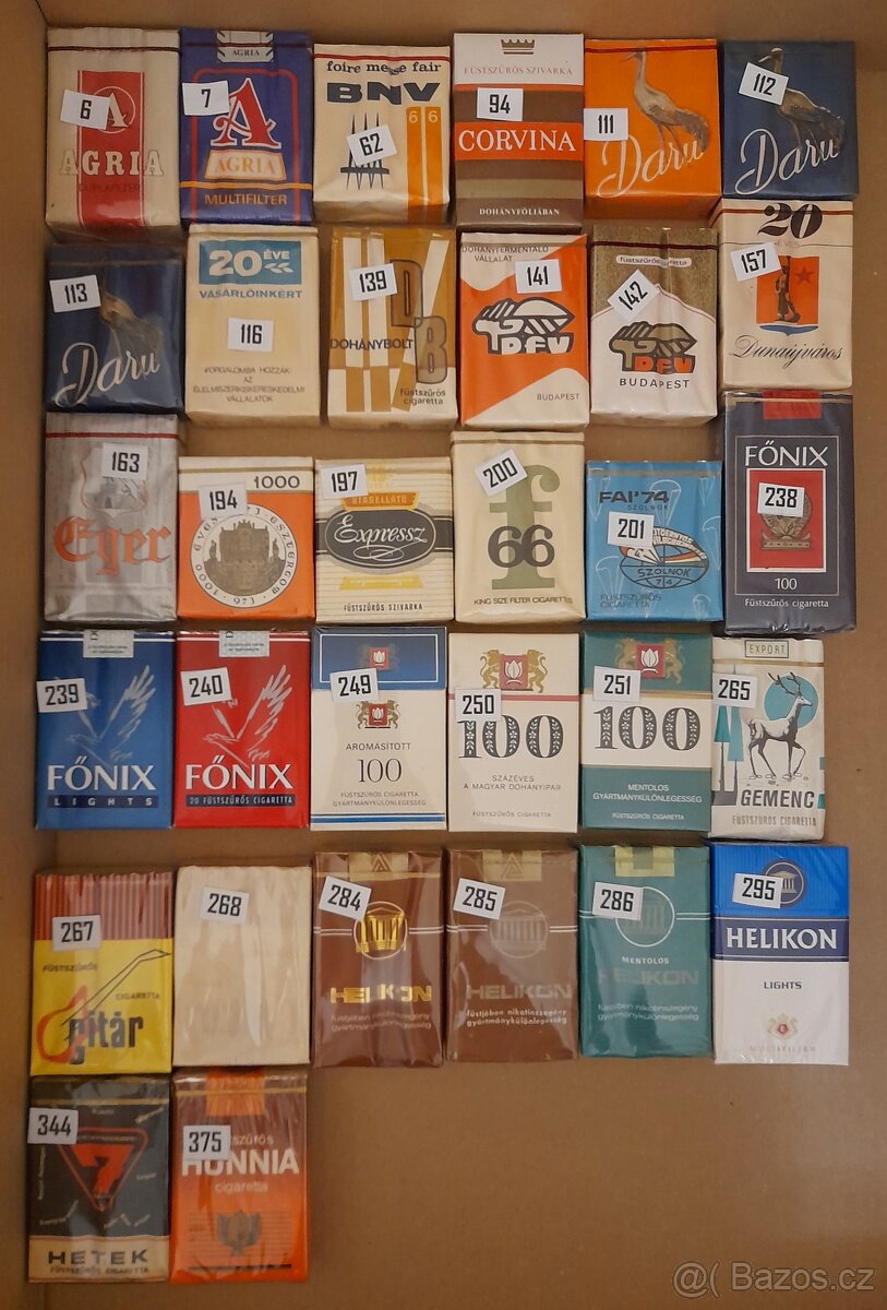 STARÉ ČESKOSLOVENSKÉ A MAĎARSKÉ CIGARETY - 2