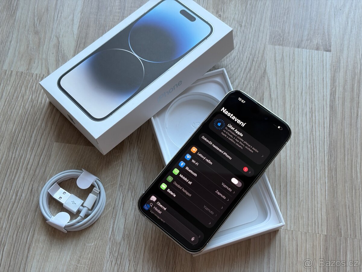 Apple iPhone 14 Pro 128Gb Silver / Stříbrný - 100% baterie - 2