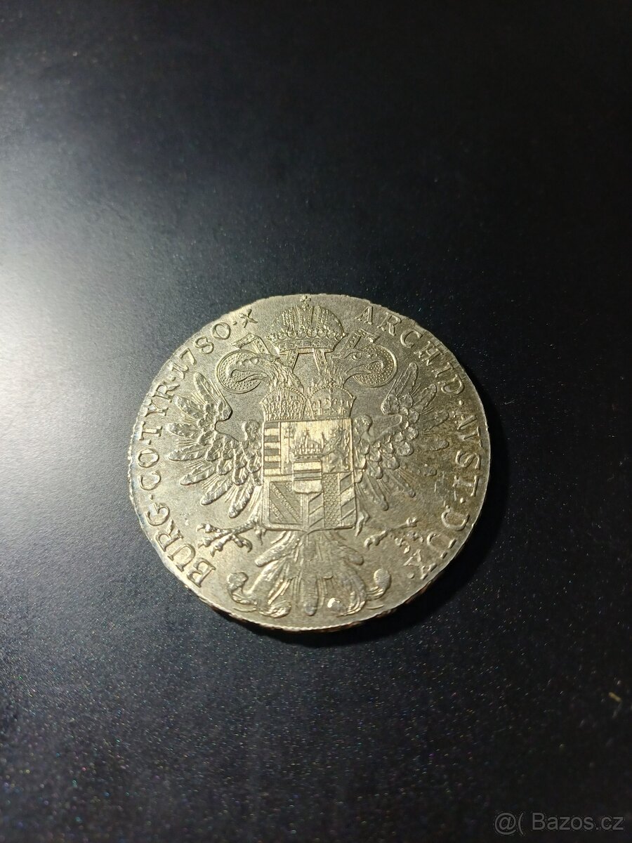 Stříbrná mince Levantský tolar Marie Terezie 1780 (novoražba - 2