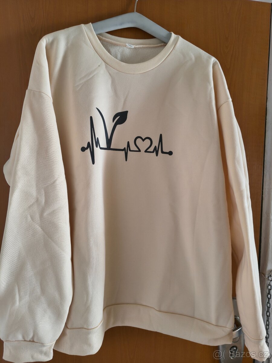 Nová dámská měkoučká meruńková mikina vel. 4x - 2