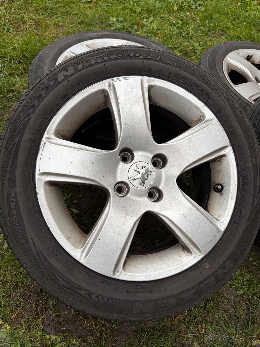 Originál letní alu kola Peugeot 4x108 205/55R16 - 2