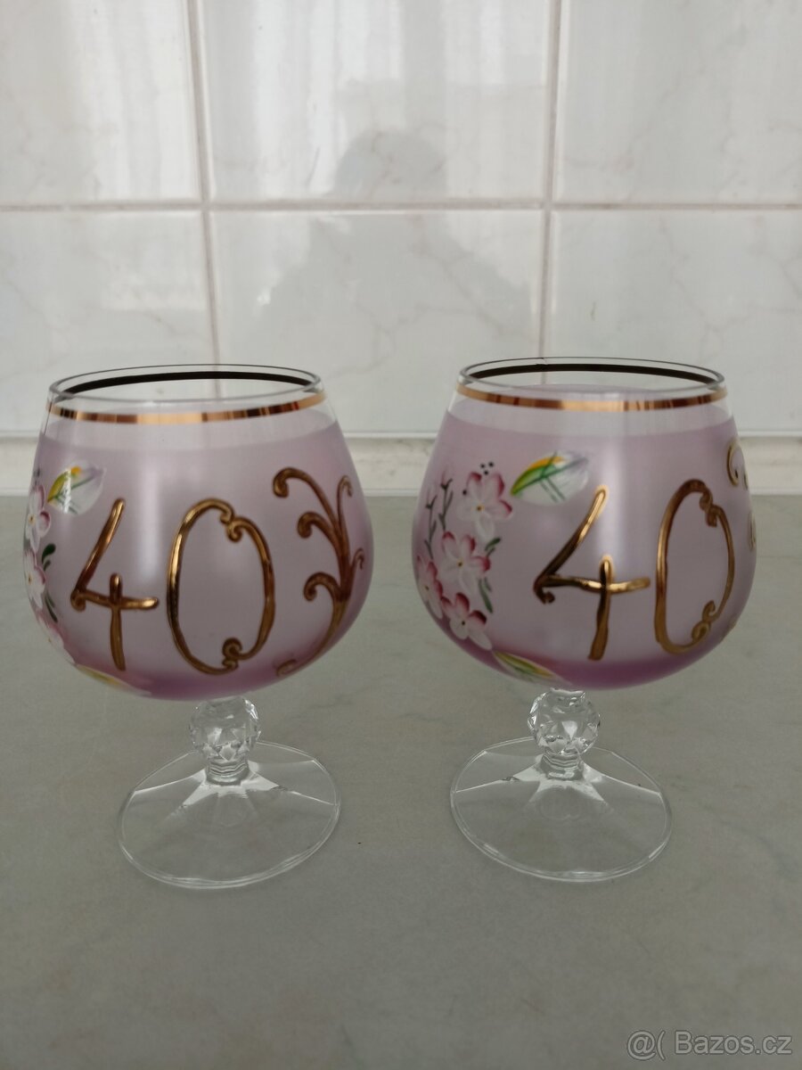 Set skleniček k výročí 40 - 2