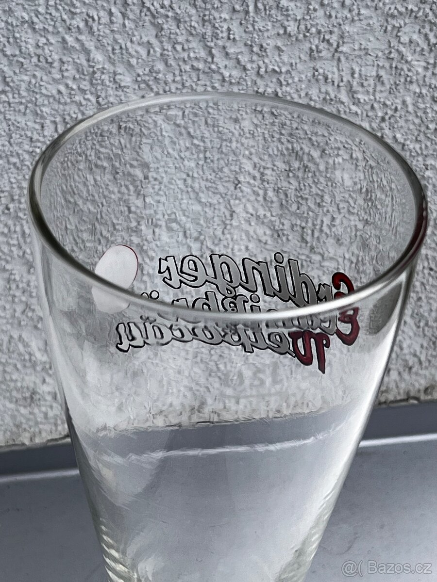 Historický pivní půllitr - emailový plastický nápis - 2