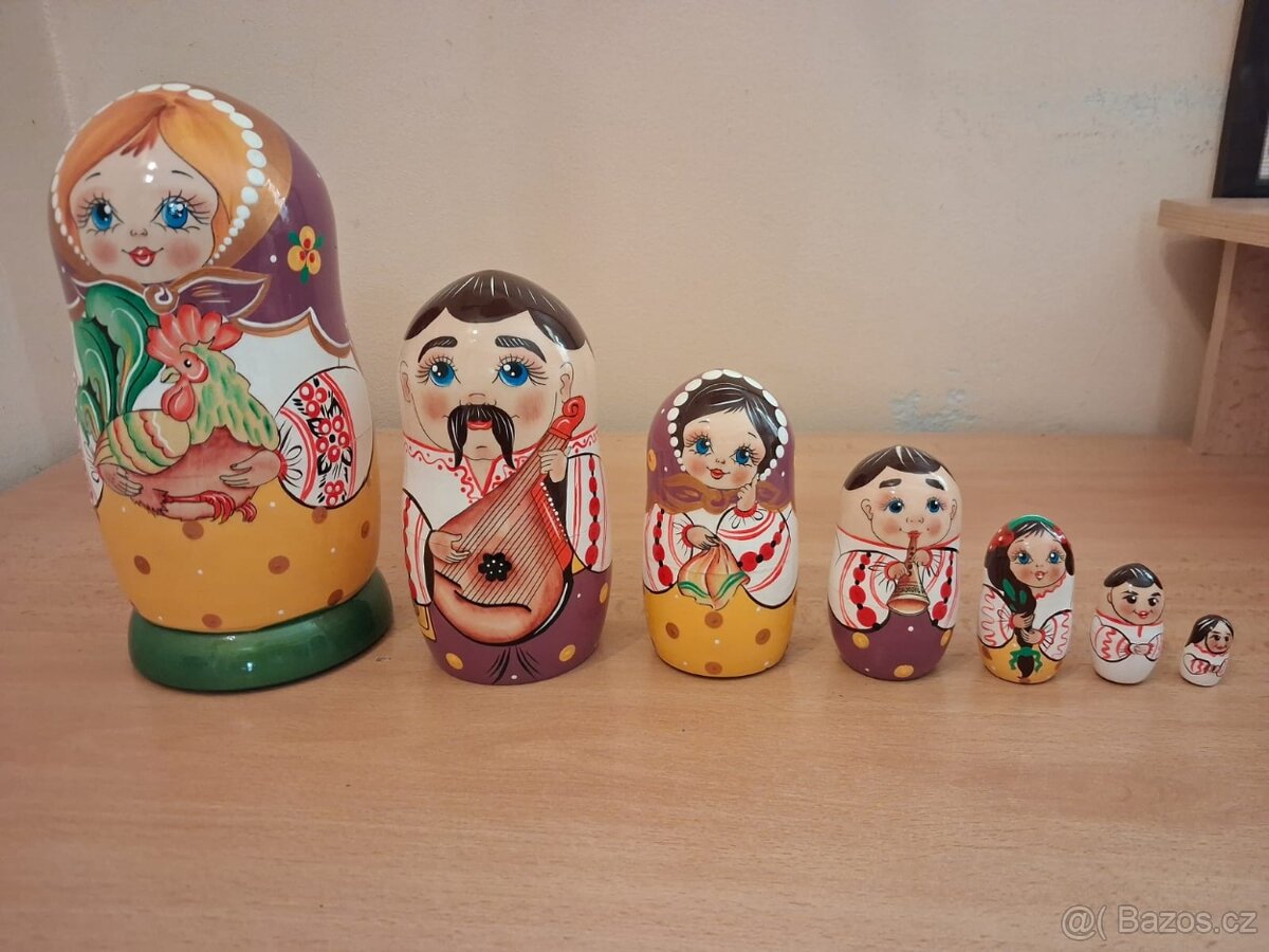 Ručně malované matrjošky – sada 7 ks - 2