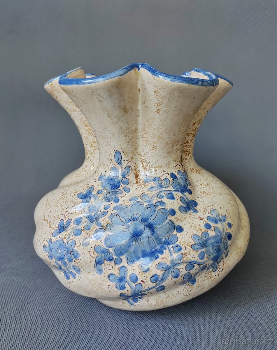 Italská keramická ručně malované váza z města Deruty - 2