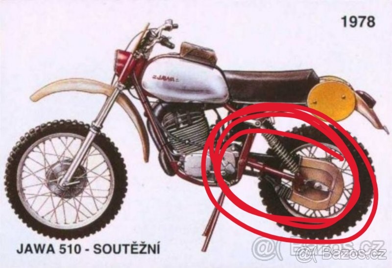 Krycí manžeta řetězu JAWA Soutěžní Enduro - 2