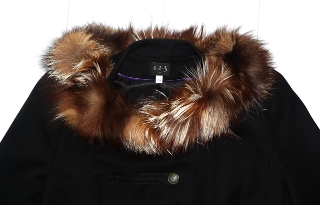 Kvalitní černý kabát/paleto, vel. L zn. 1-2-3 - 2