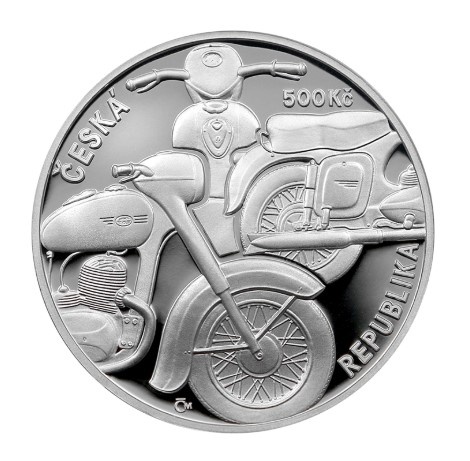 Stříbrná mince CS - 500 Kč - 2022 - Motocykl Jawa 250 - B - 2