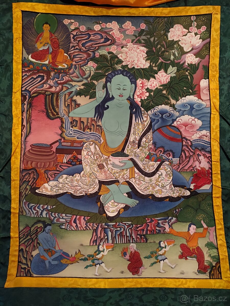 Tibetská thangka jogín Milarepa - 2