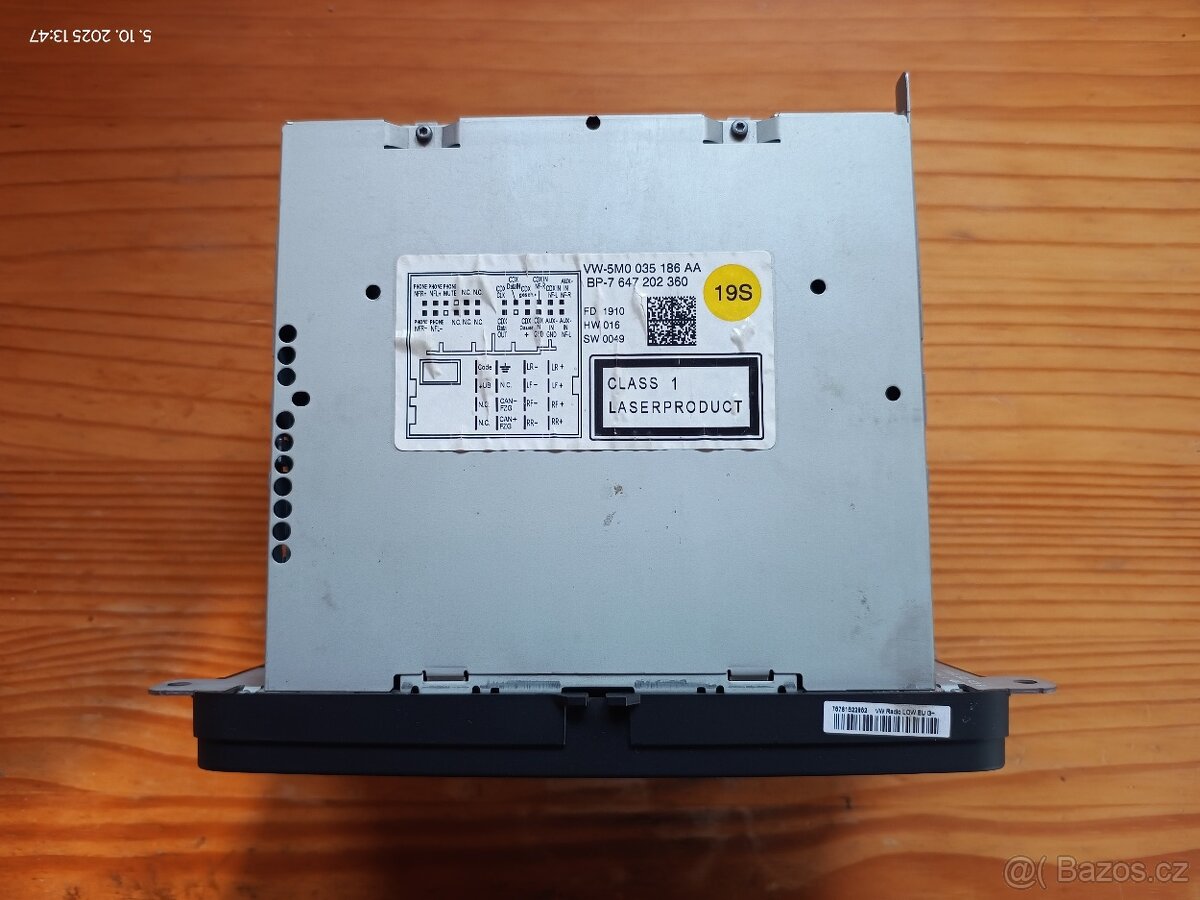 Autorádio VW RCD 310 Blaupunkt - originál VW - 2