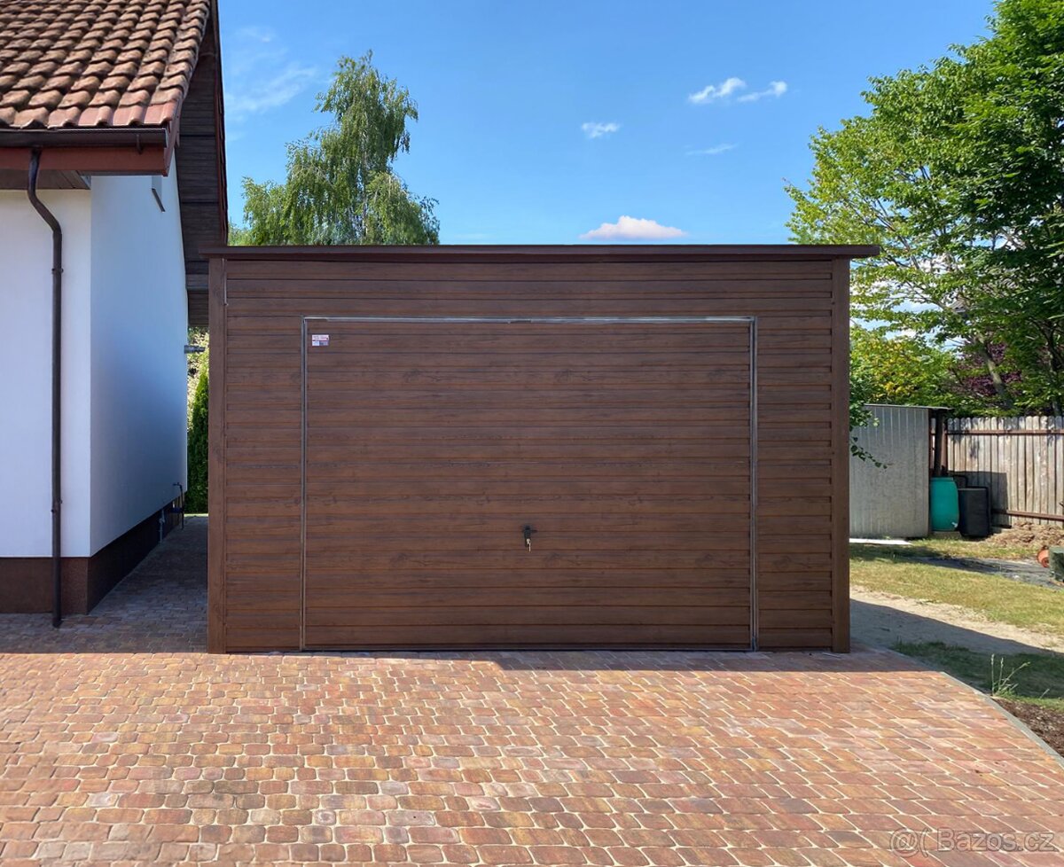 Plechová garáž 4x6,5m - 2