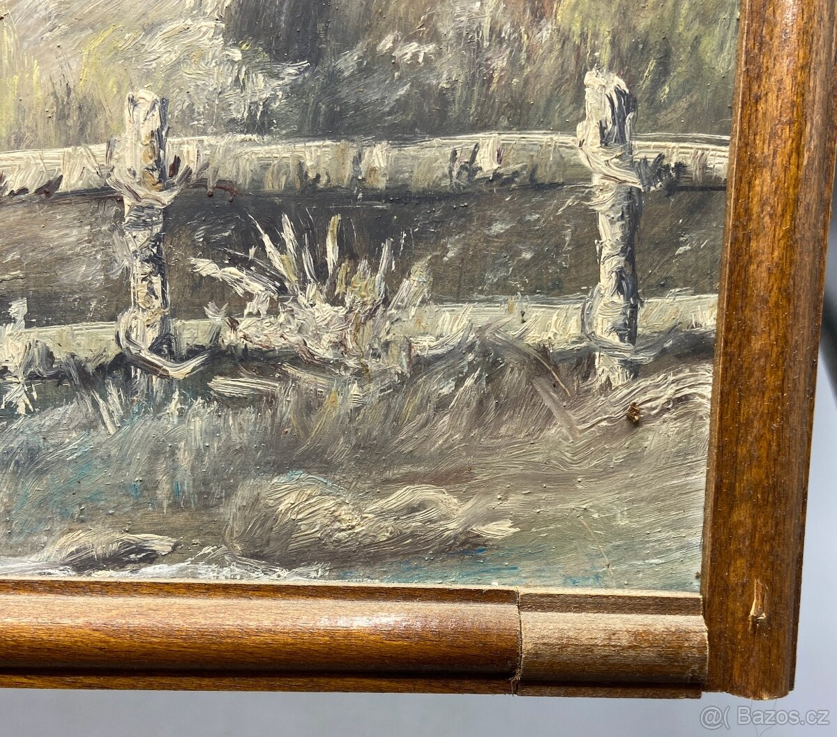 Maľovaný obraz chalúpky, rámovaný - 2