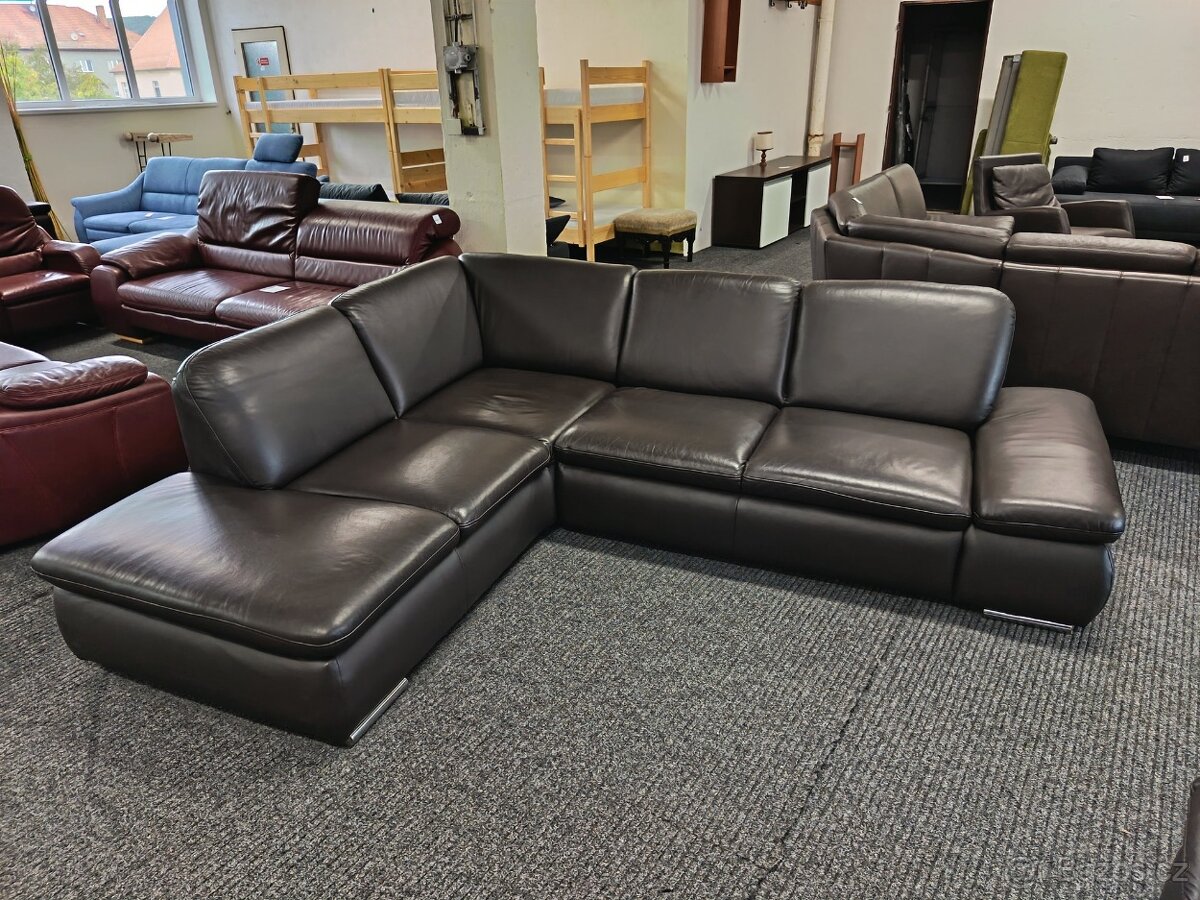 Sedací souprava rohová - kůže - 2