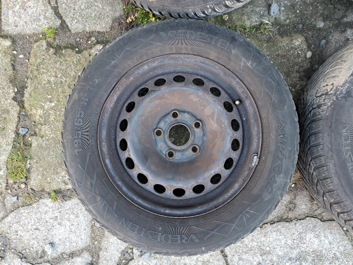 15'' disky 5x112 se zimními 195/65 s pneu Vredstein - 2