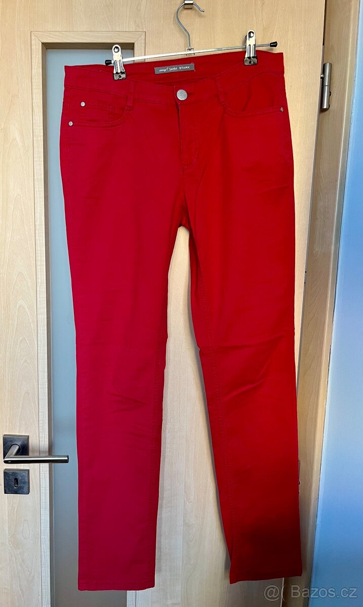Dám. červené letní plátěné kalhoty, vel. 38, sleva 1.660 Kč - 2