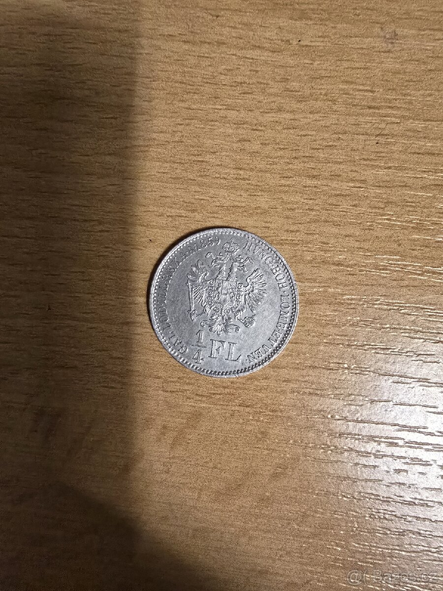 Zlatnik 1859 1/4 (b)-Kremnice František Josef I. - 2