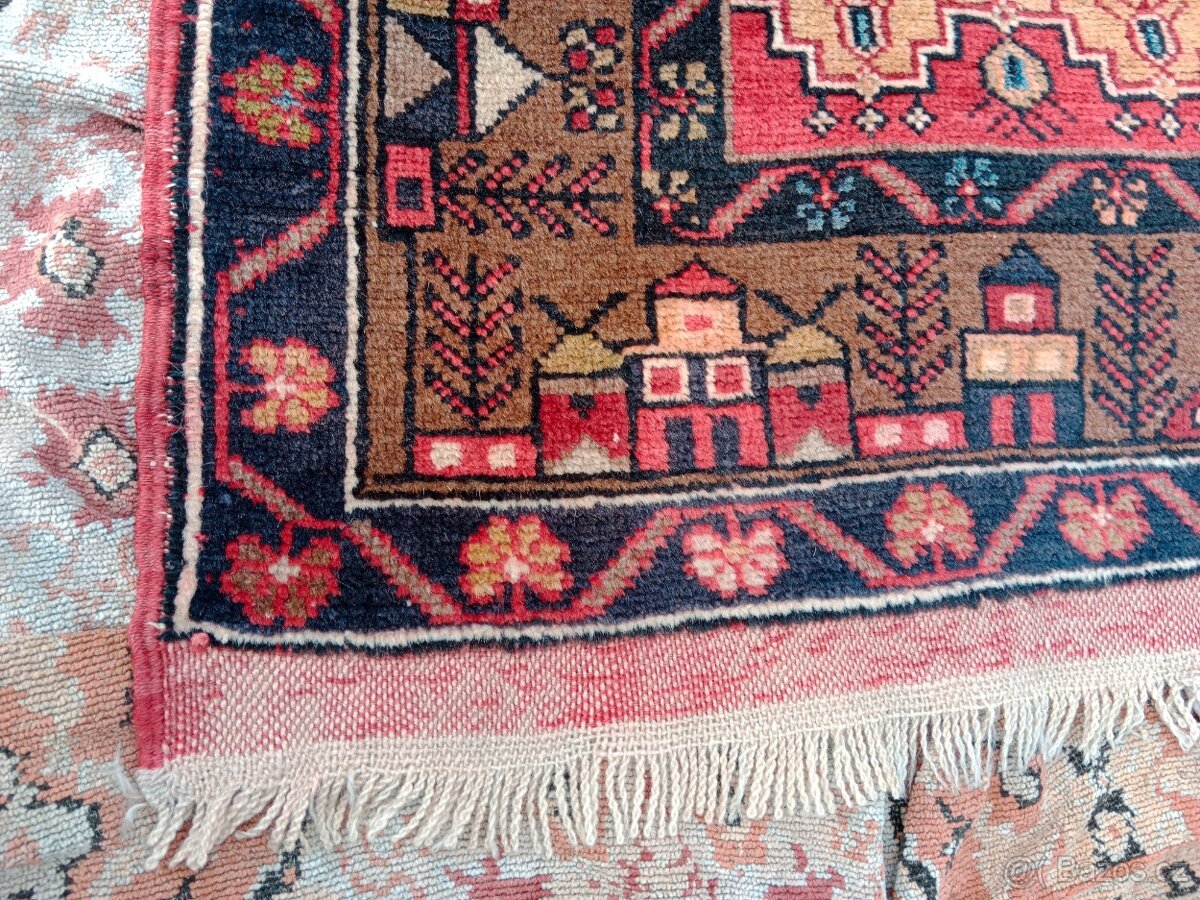 Krásný starý ručně tkaný zachovalý koberec č.3 - 2