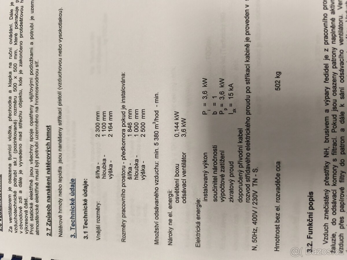 Lakovaci kabina, stěna - 2