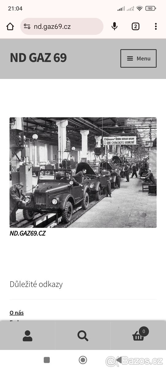Gaz 69 - zpětná zrcátka - 2