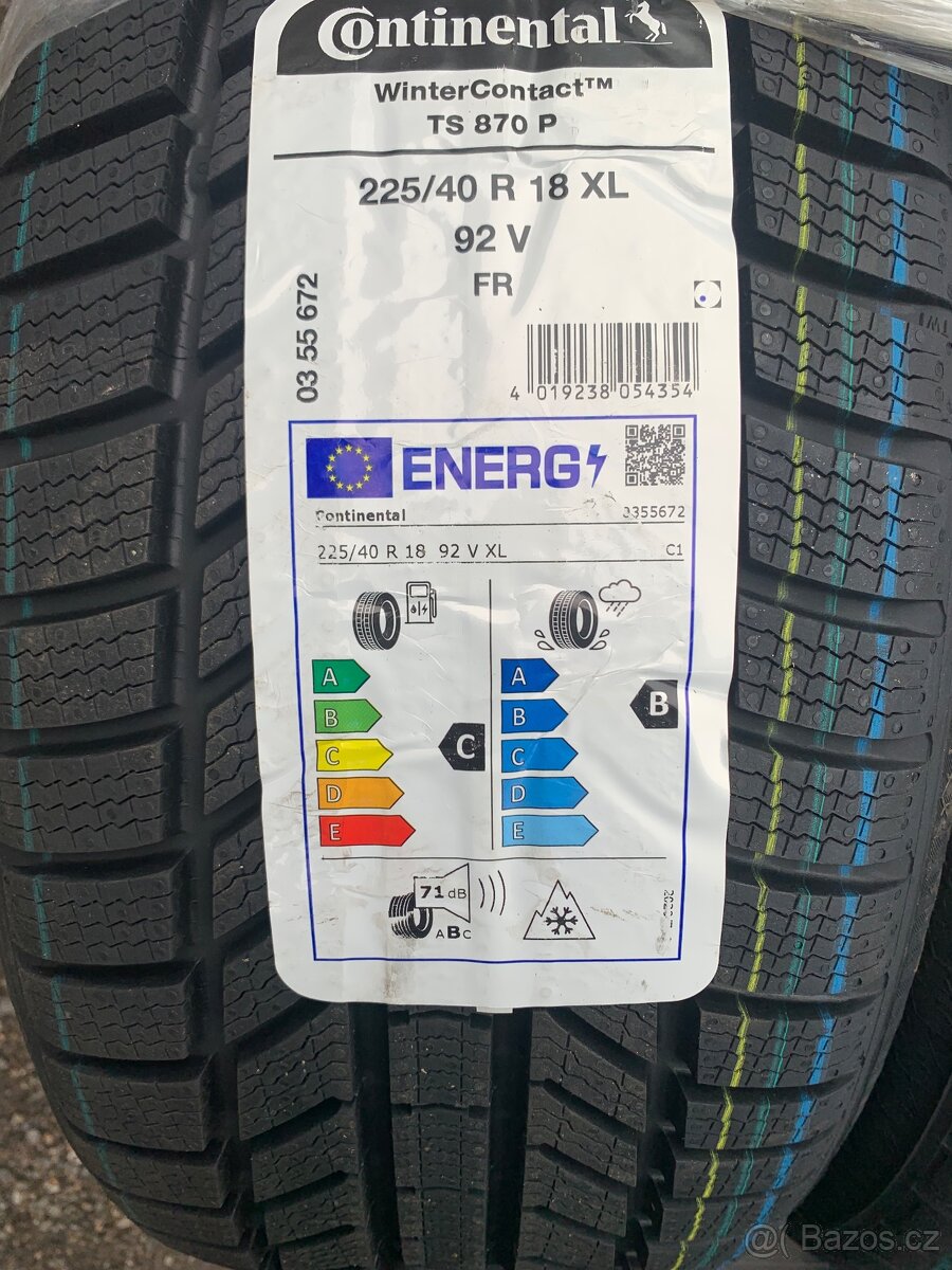 Nové zimní pneu Continental TS 870 WinterContact 225/40R18 - 2