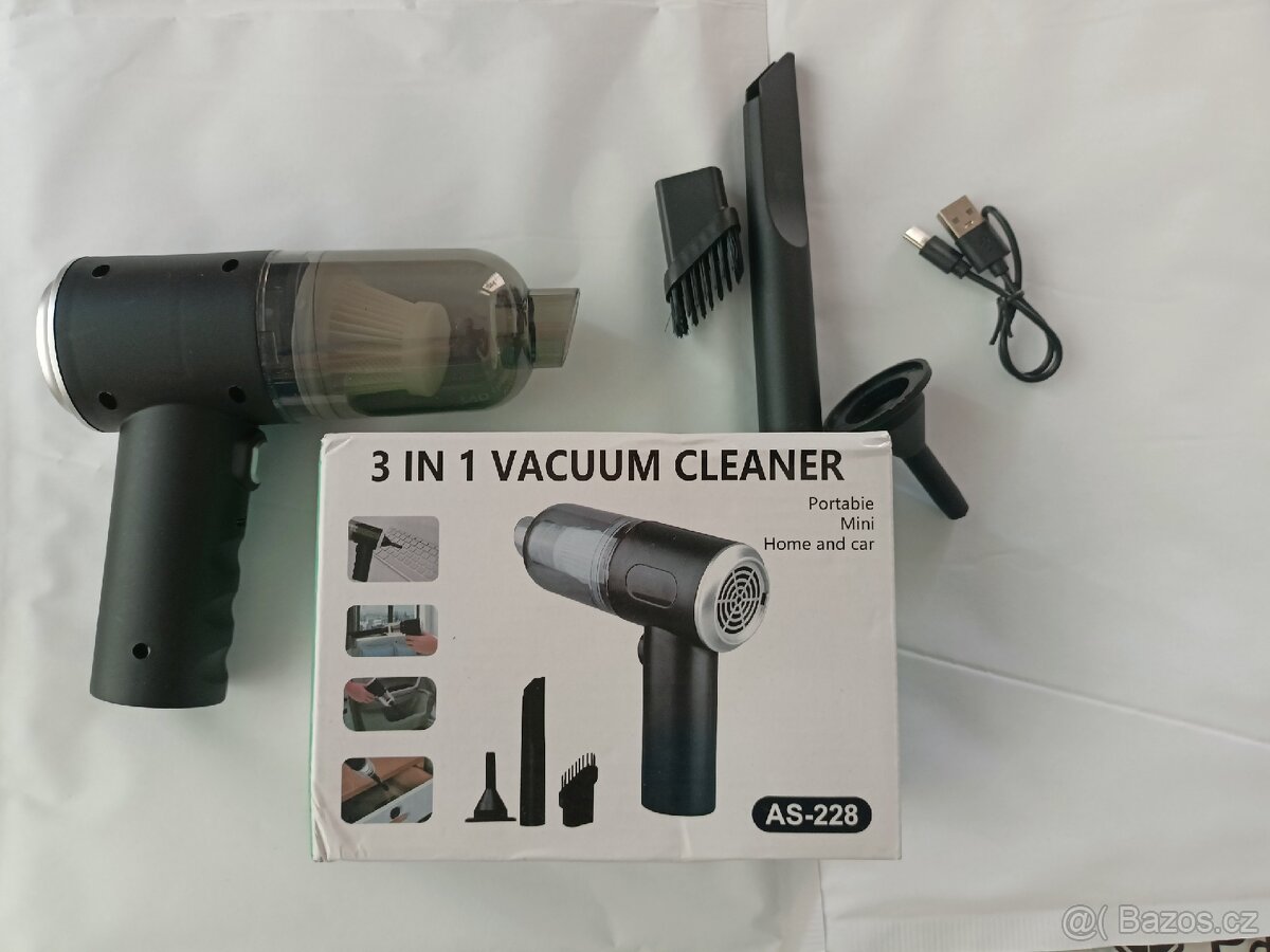 Bezdrátový AKU vysavač do auta a domácnosti 120W nový - 2