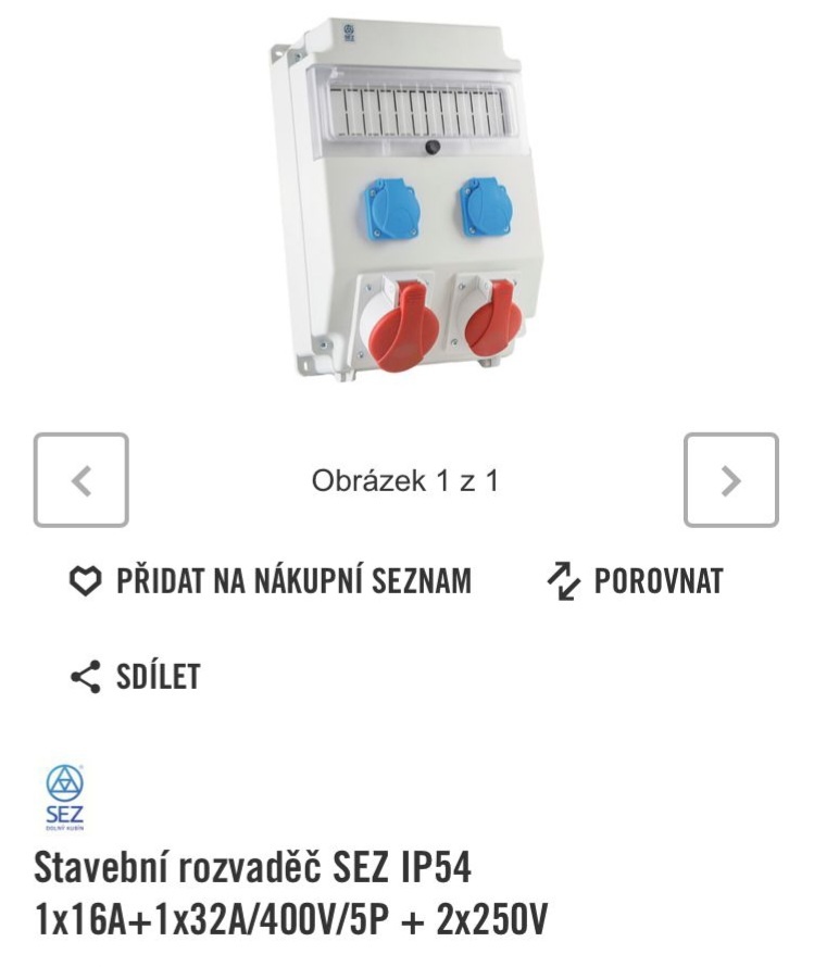 Stavební rozvadec - 2