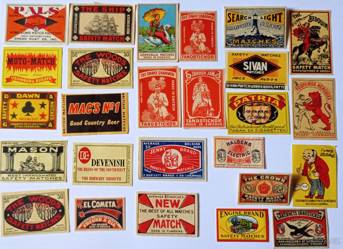 Sbírka 425 zápalkových nálepek Švédsko - 2